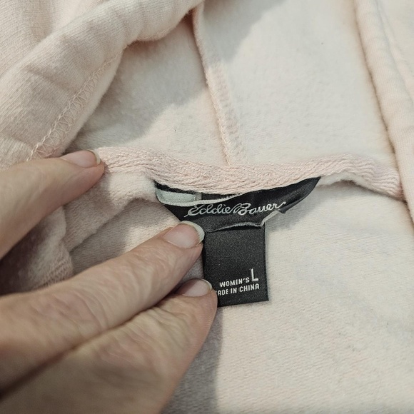 EDDIE BAUER Bauer Pink Hoodie Zip Up Hoodie Womens Large - Picture 4 of 5